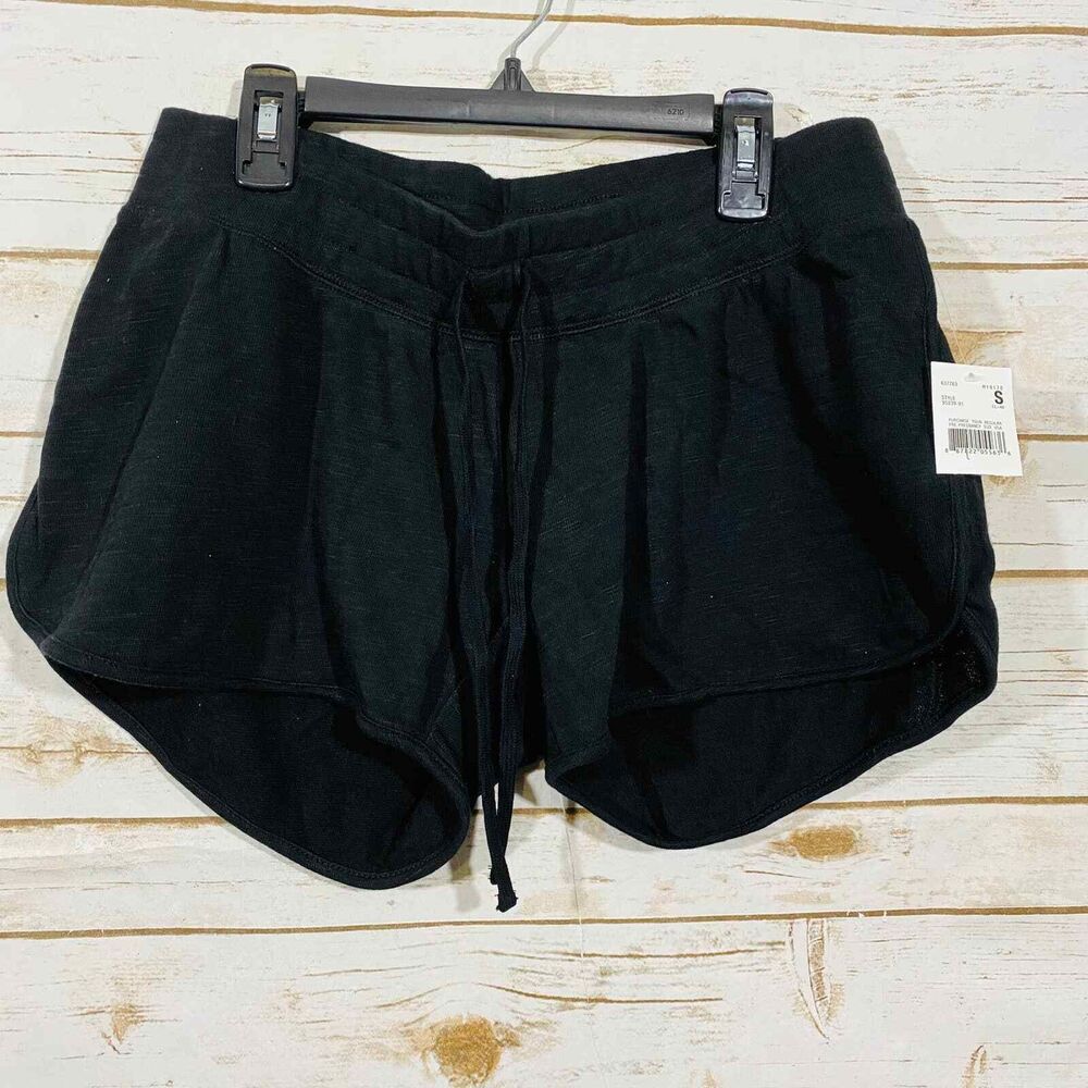 Motherhood solid black lace waist shorts size S‎ NWT